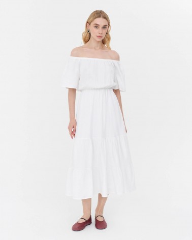Сукня муслінова з рюшами від FASHIONISTA білий