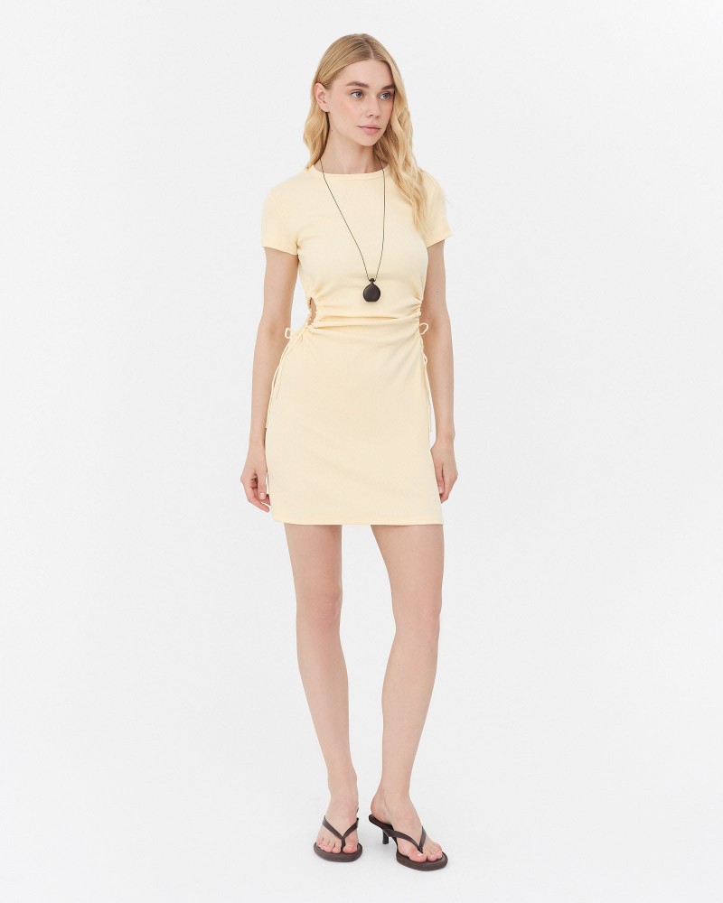 Сукня з драпірованими вирізами від FASHIONISTA жовтий