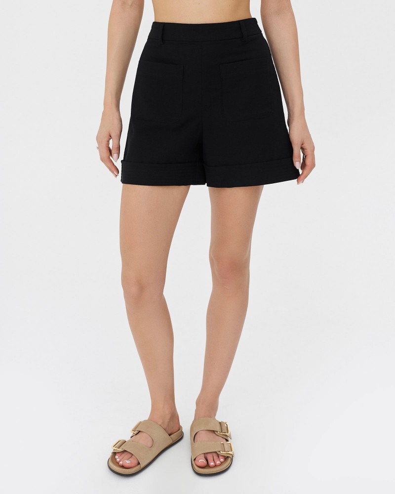 Шорти з кишенями від FASHIONISTA чорний