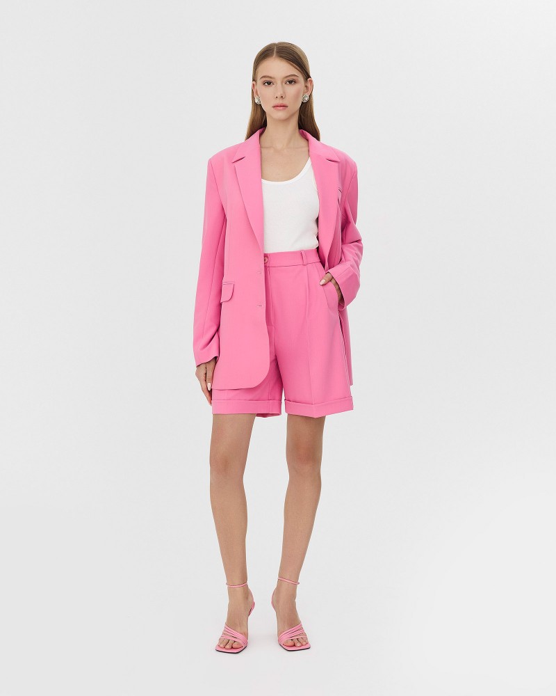 Піджак однотонний від FASHIONISTA рожевий