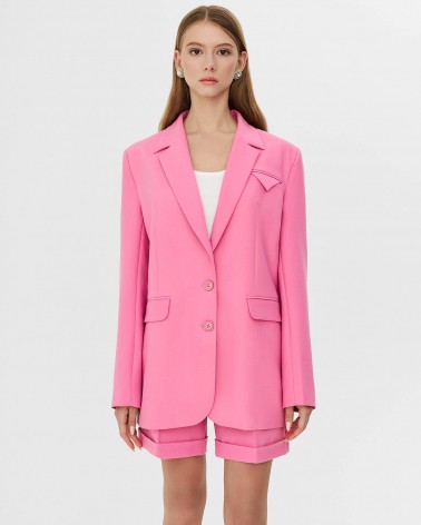 Піджак однотонний від FASHIONISTA рожевий