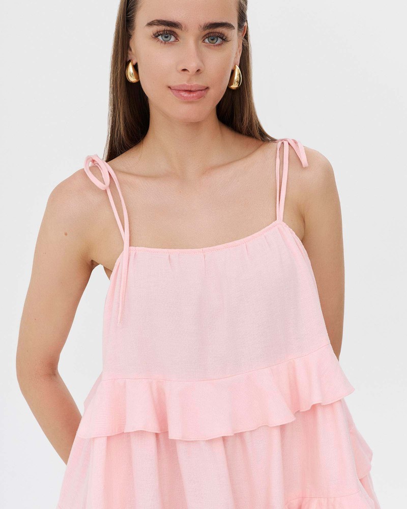 Сукня з рюшами від FASHIONISTA рожевий