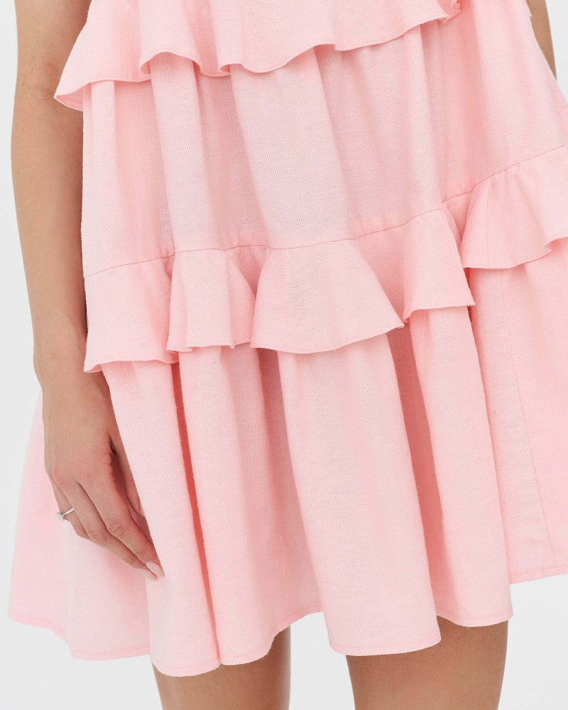 Сукня з рюшами від FASHIONISTA рожевий