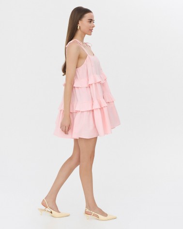 Сукня з рюшами від FASHIONISTA рожевий