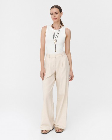 Штани-палацо від FASHIONISTA бежевий