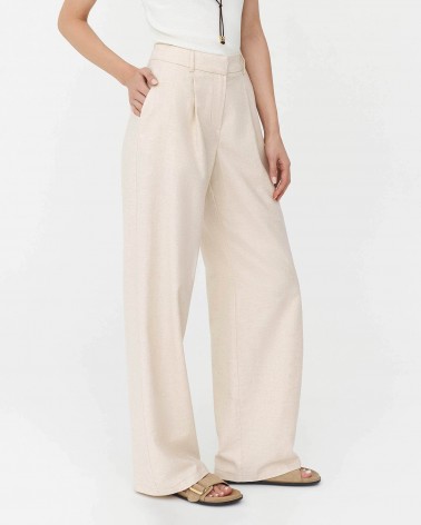 Штани-палацо від FASHIONISTA бежевий