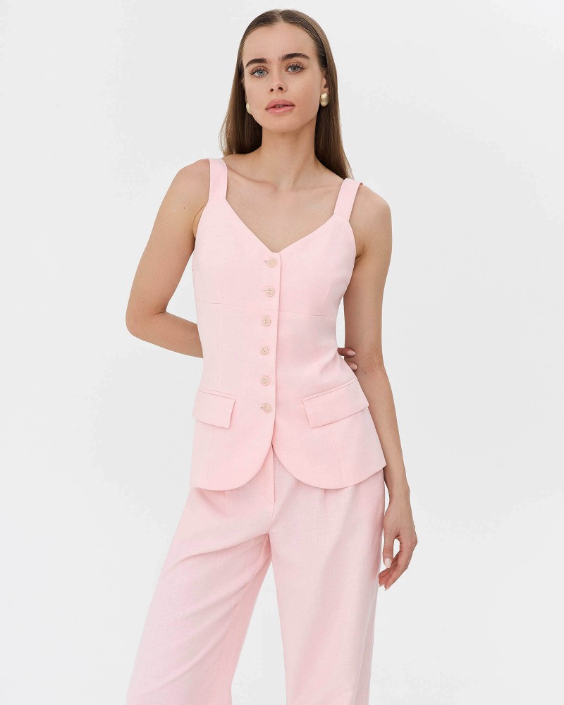 Жилет з бретелями від FASHIONISTA рожевий