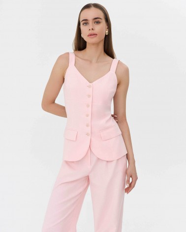 Жилет з бретелями від FASHIONISTA рожевий