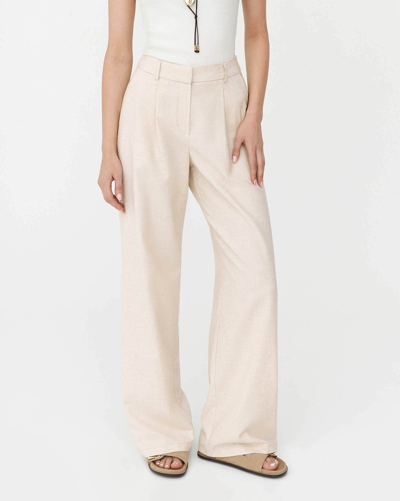 Штани-палацо від FASHIONISTA бежевий