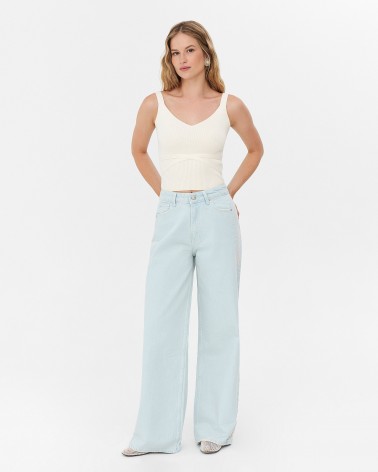 Джинси Straight Ripped від FASHIONISTA світло-блакитний