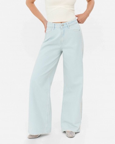 Джинси Straight Ripped від FASHIONISTA світло-блакитний