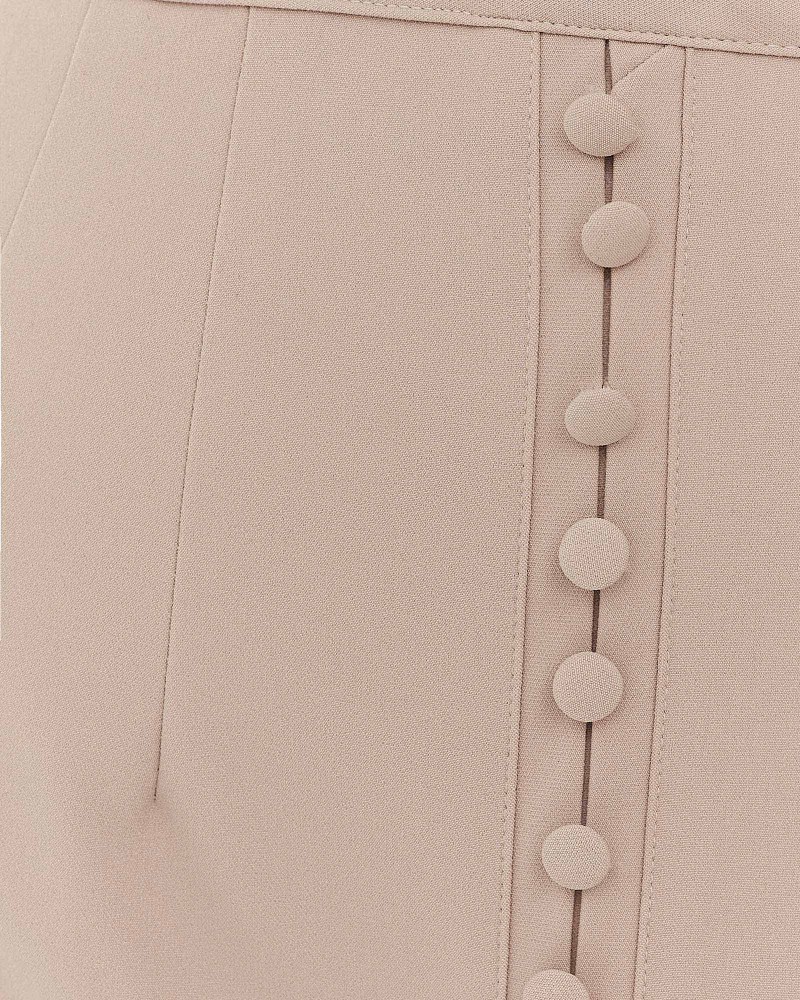 Спідниця з ґудзиками спереду від FASHIONISTA бежевий