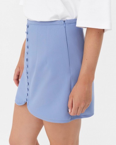 Спідниця з ґудзиками спереду від FASHIONISTA блакитний