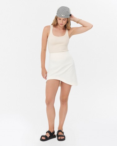 Спідниця з нерівним низом від FASHIONISTA молочний