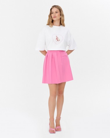 Спідниця з плісируванням від FASHIONISTA рожевий