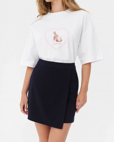 Спідниця з імітацією на запах від FASHIONISTA темно-синій