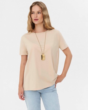 Футболка однотонна від FASHIONISTA світло-бежевий