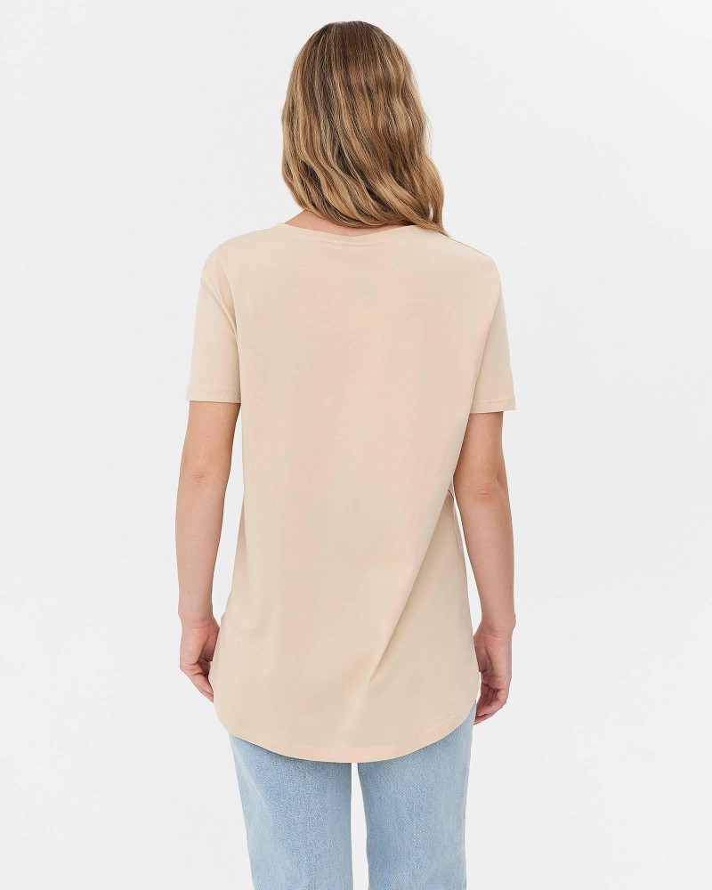 Футболка однотонна від FASHIONISTA світло-бежевий