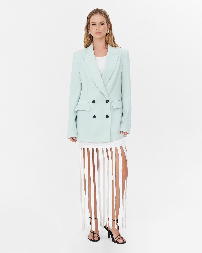 Піджак двобортний від FASHIONISTA м'ятний Піджак двобортний від FASHIONISTA м'ятний