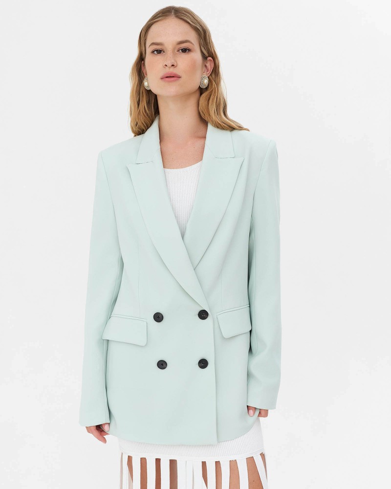 Піджак двобортний від FASHIONISTA м'ятний