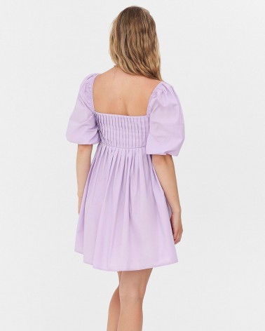 Сукня з об'ємними рукавами та імітацією корсета від FASHIONISTA ліловий