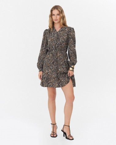 Сукня з квітковим принтом та імітацією на запах від FASHIONISTA хакі