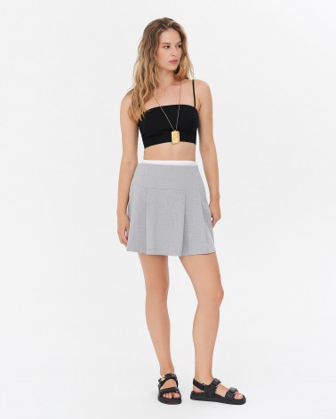 Спідниця-плісе Double Waist від FASHIONISTA сірий