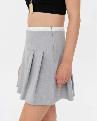 Спідниця-плісе Double Waist від FASHIONISTA сірий