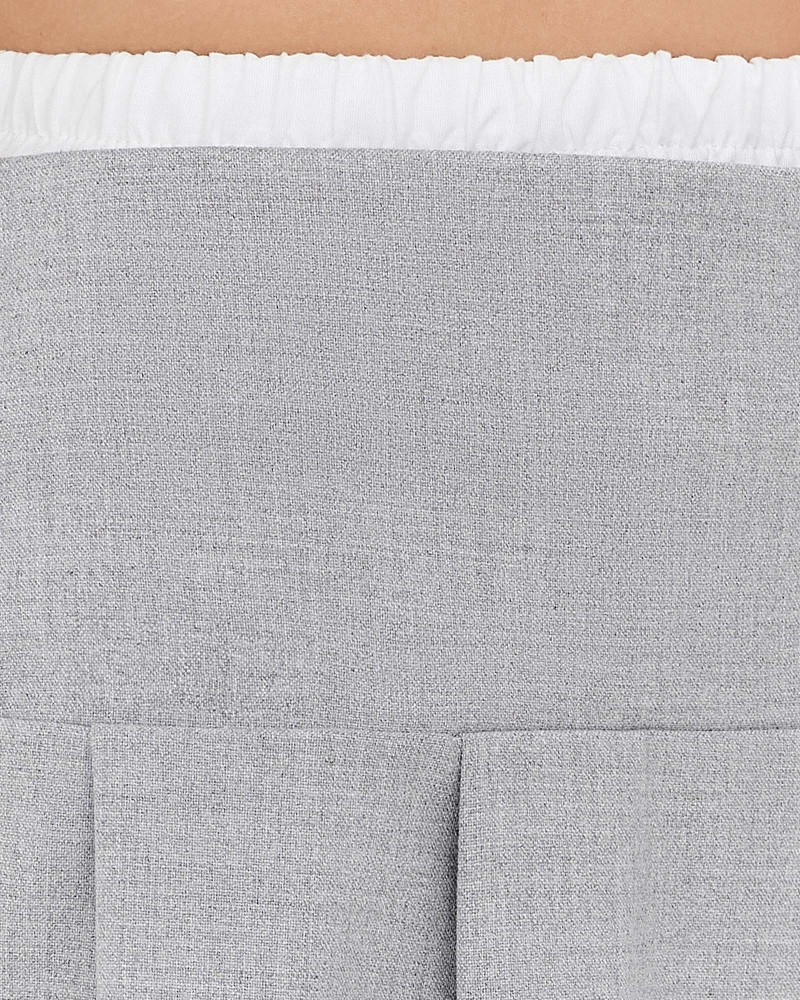 Спідниця-плісе Double Waist від FASHIONISTA сірий