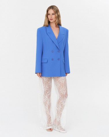 Піджак базовий двобортний від FASHIONISTA синій