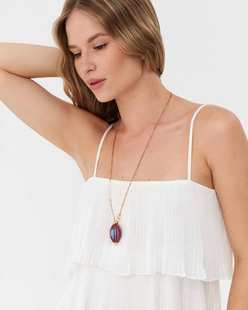 Сукня з плісированими рюшами від FASHIONISTA білий