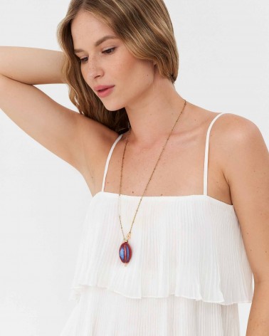 Сукня з плісированими рюшами від FASHIONISTA білий