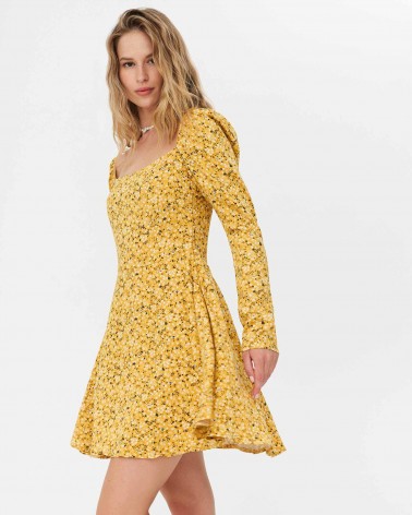 Сукня з квітковим принтом від FASHIONISTA жовтий