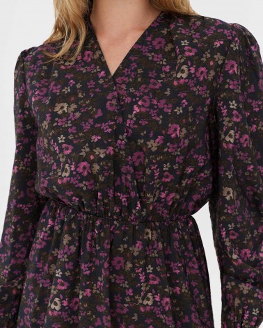 Сукня з квітковим принтом та імітацією на запах від FASHIONISTA темно-зелений