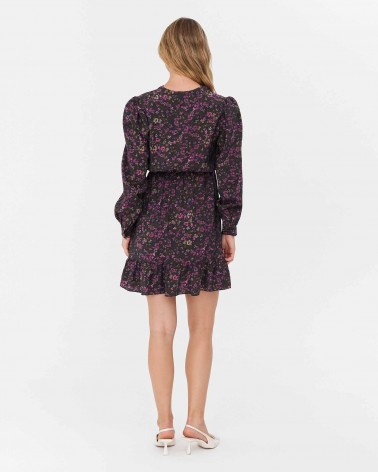 Сукня з квітковим принтом та імітацією на запах від FASHIONISTA темно-зелений