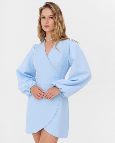 Сукня з імітацією на запах від FASHIONISTA блакитний
