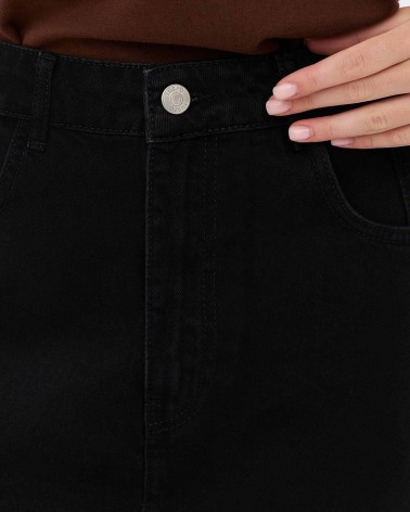 Спідниця джинсова з боковими рваностями від FASHIONISTA чорний