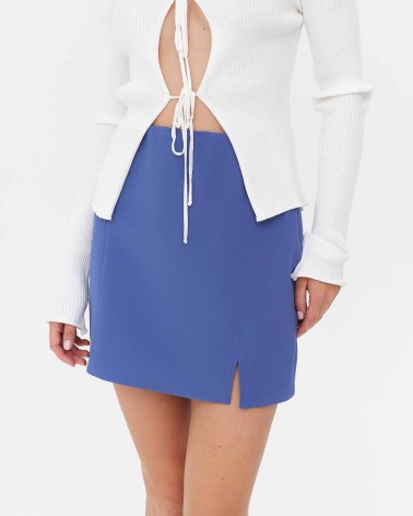 Спідниця з розрізом від FASHIONISTA синій