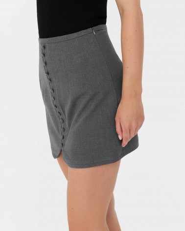 Спідниця з ґудзиками спереду від FASHIONISTA сірий