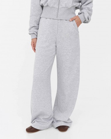 Сірі трикотажні штани-палацо FASHIONISTA