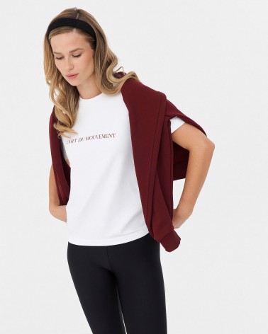 Біла футболка з написом FASHIONISTA