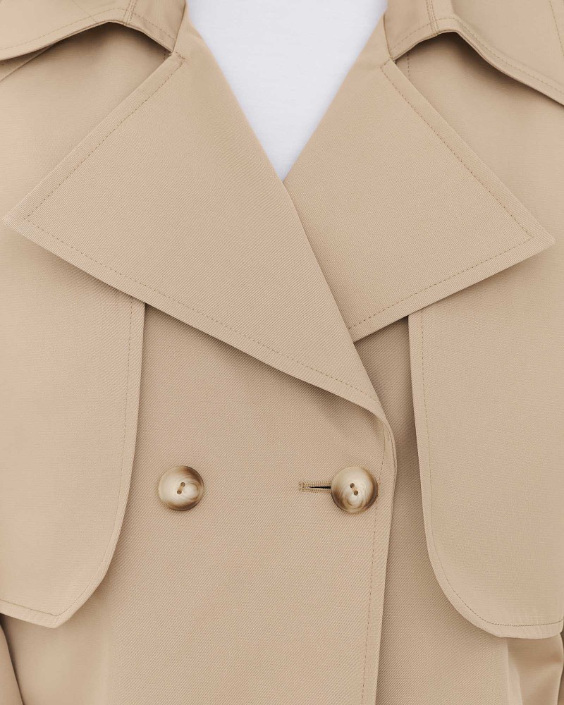 Бежевий вкорочений тренч FASHIONISTA Бежевий вкорочений тренч FASHIONISTA