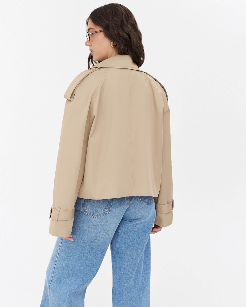 Бежевий вкорочений тренч FASHIONISTA Бежевий вкорочений тренч FASHIONISTA