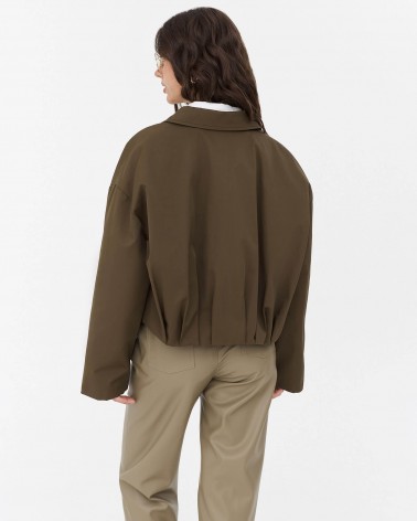 Хакі бомбер з коміром  FASHIONISTA