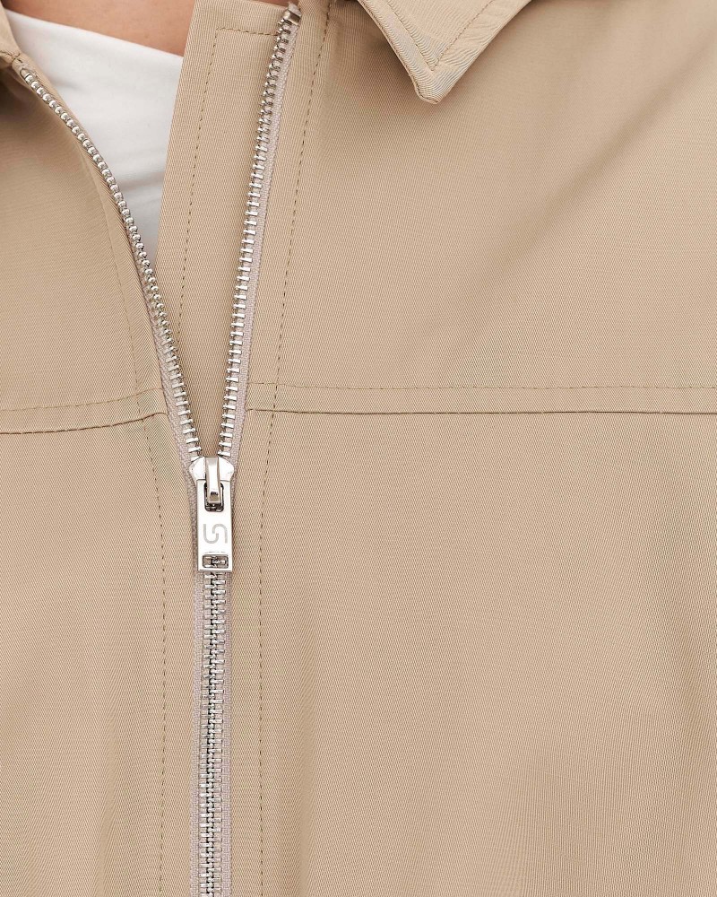 Бежевий бомбер з коміром FASHIONISTA