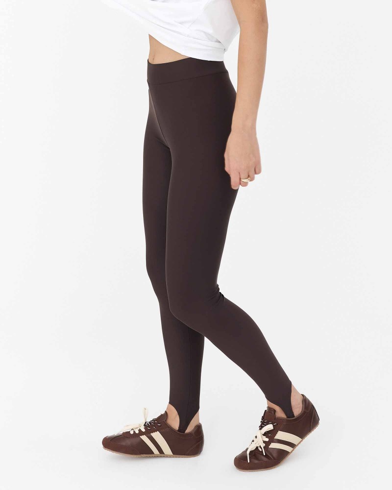 Коричневі легінси зі штрипками FASHIONISTA