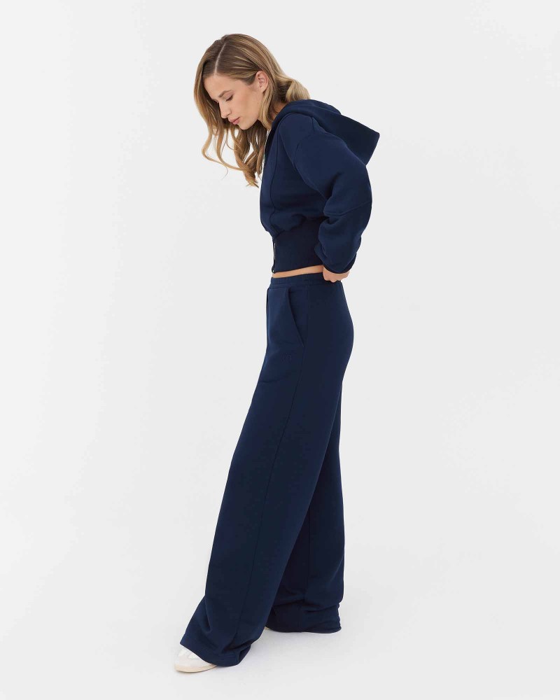 Темно-синє худі з блискавкою та капюшоном FASHIONISTA Темно-синє худі з блискавкою та капюшоном FASHIONISTA