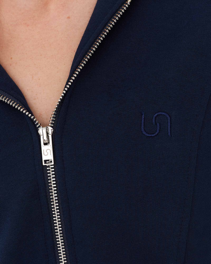Темно-синє худі з блискавкою та капюшоном FASHIONISTA Темно-синє худі з блискавкою та капюшоном FASHIONISTA