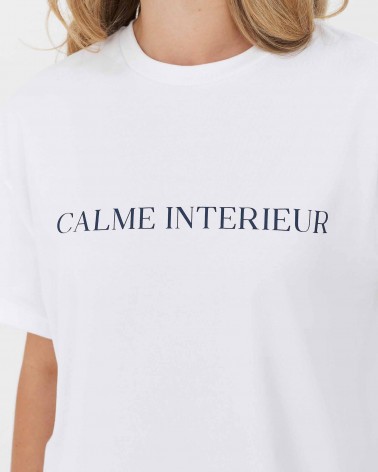 Біла футболка оверсайз з написом FASHIONISTA