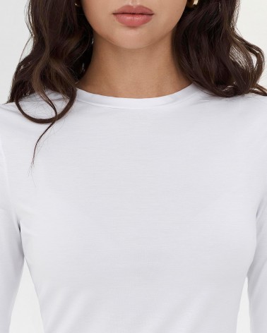 Білий базовий лонгслів FASHIONISTA